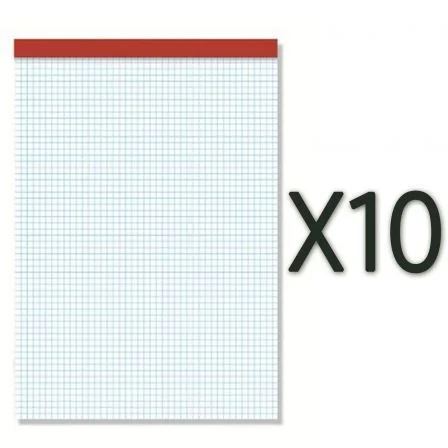 Pacsa Bloc de notas sin tapa 80 hojas 60g cuadrícula 4x4 folio